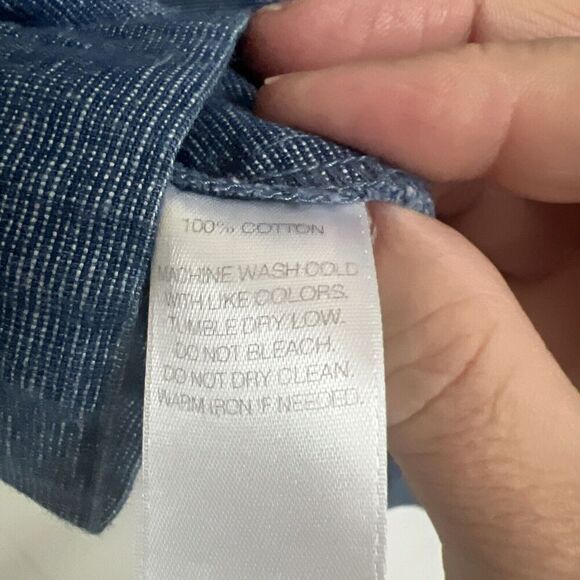 EUC Vineyard Vines Denim Color Cotton Pullover Top Small Long Sleeve - Picture 5 of 5